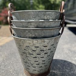 Galvanized buckets