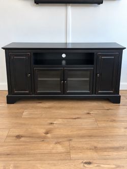 Vintage Rustic Black Entertainment Center