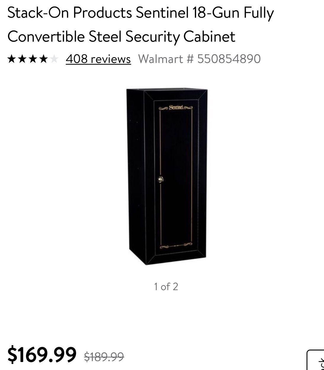 Stack on products sentinel 18 gun fully convertible steel security cabinet
