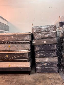New Mattresses in Plastic Wrap
