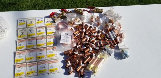 3/4 inch copper valves fitings and elbows.