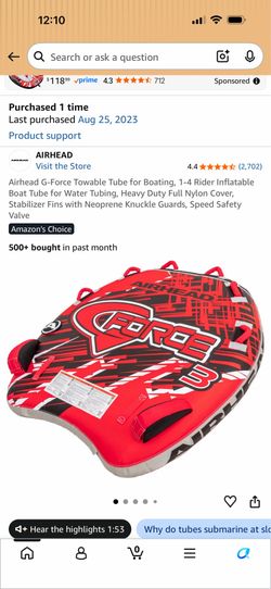 Airhead G Force3 w/ Towable Booster