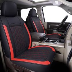 INCH EMPIRE Seat Cover Full Set Fit for RAM 1 3-2021 with Curved Back Bench Synthetic Leather Water-Proof 2012, 2013, 2014, 2015, 2016