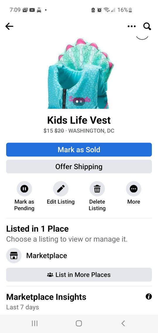 Child's Life Vest