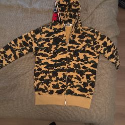 BAPE 1st Camo Shark Full Zip Hoodie “yellow”