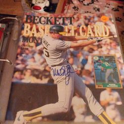 Vtg Becket Baseball Card Monthly Magazines (Some Signed)Read Description Below