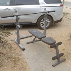 Rack + Bench+ Barbell 