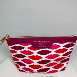 VINTAGE ESTEE LAUDER "What are Lips, After all, But to Kiss" Makeup Cosmetic Bag