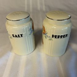 Hall China Orange Poppy Radiance  Salt & Pepper Shakers