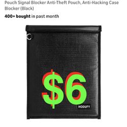 Bag (15 x 10 inches), Faraday Cage, Cell Phone Signal Jammer, Faraday Key Fob Protector, RFID Faraday Pouch Signal Blocker Anti-Theft Pouch, Anti-Hack