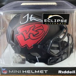 Tyreek Hill Black Eclipse Alternate Kansas City Chiefs Signed NFL Mini Helmet