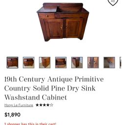 Antique dry sink