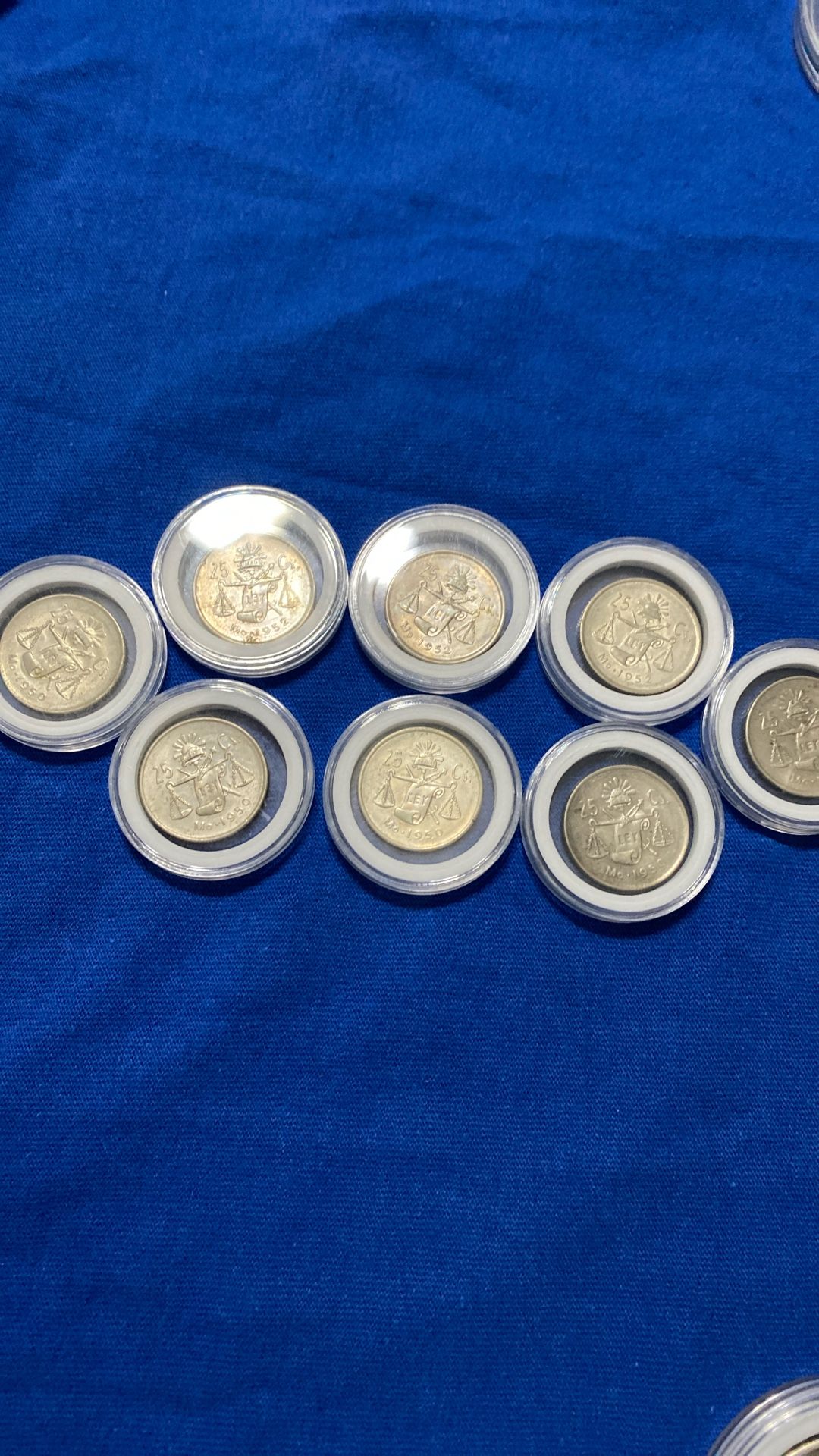 Eight. Mexican Coins.