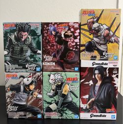Naruto Figures Kakashi, Itachi, Gaara, Konan, Rock Lee, Killer Bee