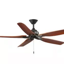 🔥Hampton Bay Ceiling Fan 60" Indoor/Outdoor Natural Iron w/ Pull Chain Control