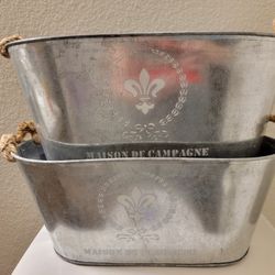 New 15" Galvanized Garden Patio Tub Decoration Beverage Cooler Planter