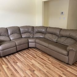 Leather Sectional Sofa Bed Recliner