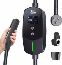 Level 2 EV Electric Vehicle Charger 24 Amp, NEMA 10-30 Plug, 220-240V, 25FT Cable, Tesla Model 3 Y S