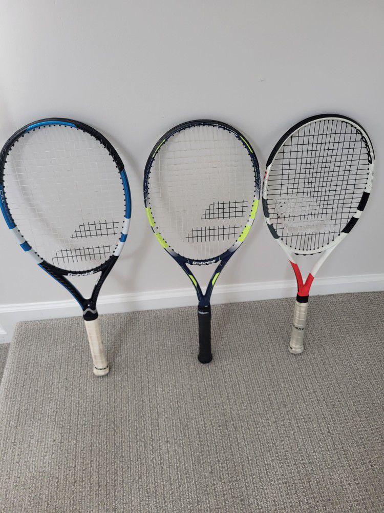 5 Babolat Tennis Rackets - Great Condition