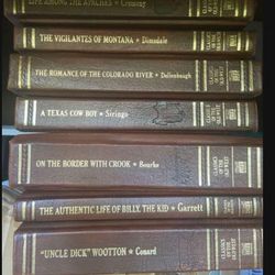 Seven Leatherbound Time Life Classics; Classics Of The Old West Collection