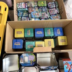 EMPTY POKEMON TINS LOT