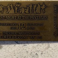 Vintage 1983 1st Night At The Pantages Theater
