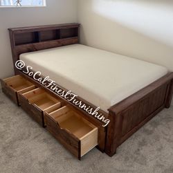 Full Bed And Mattress With Drawers