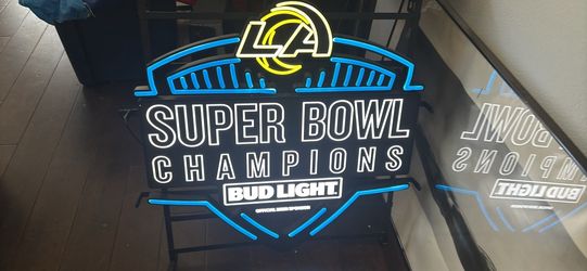 LA Rams Super Bowl champions Bud Light LED sign
