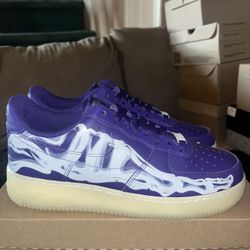 Size 9.5M (2021) Purple Skeleton AF1 - Pre Owned, Rep Box 