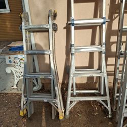 Two Construction Ladders 6 Ft To 12 Ft Asking 25 Each