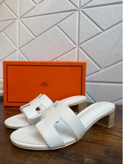 White Oasis Heel Sandals