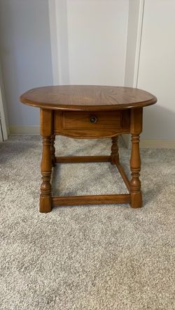 Wood end table