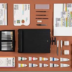 MEEDEN Artist Acrylic Painting Set with Black Tabletop Easel Box