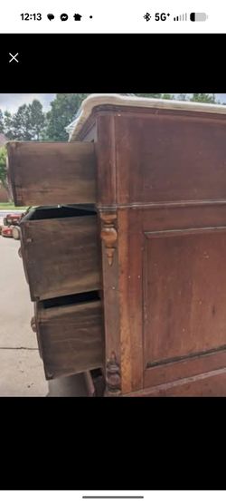 Antique Wooden Dresser with Drawers