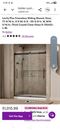 Levity Plus Frameless Sliding Shower Door