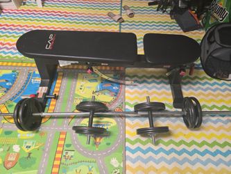 Bench and weights