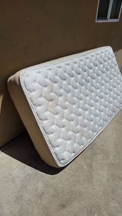 Twin metal bed frame with mattress