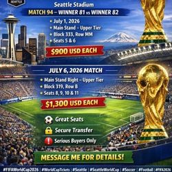 WORLD CUP TICKETS SEATTLE