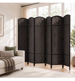 Dark Mocha Woven Room Divider