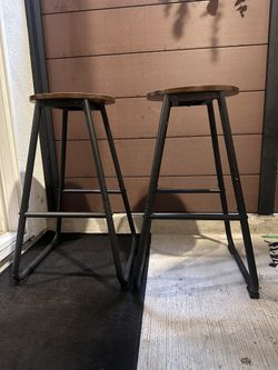 Wooden Bar Stools (2)