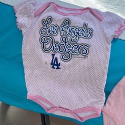 Toddler Girl Dodgers Onesie 