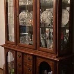 Dinning Table Chairs And China Cabinet Set