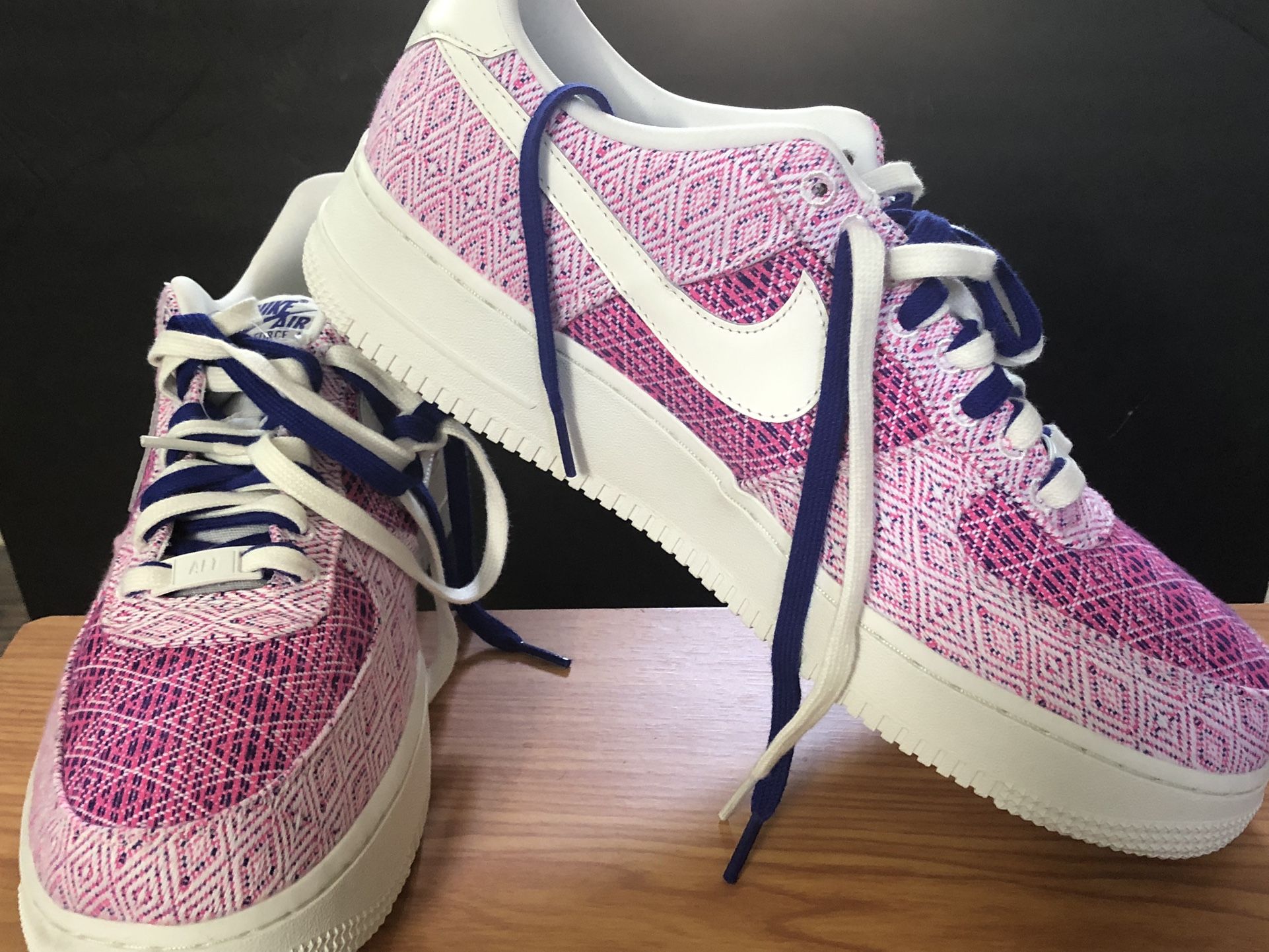 Nike Air Force 1 ‘07 Low ‘Woven Together’ Multicolor Pink Men Sz 13