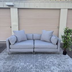 Z Gallerie Ventura 2-Pc Deep Seat Sofa – Grey