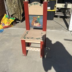 Handmade  And Hand Painted Wooden Chair 