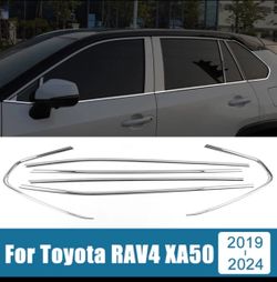 2019-2024 Toyota RAV4 Door Window trim Stainless Steel chrome
