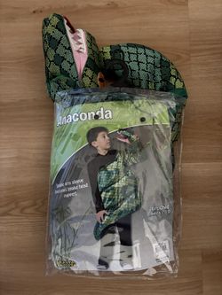 Kids Anaconda Snake Halloween Costume, Ages 7-10 (Rasta Imposta) + Free Snake Plush