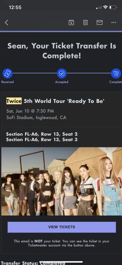 Ticketmaster on X: TWICE 5TH WORLD TOUR 'READY TO BE' Update