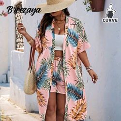 Boho Leaf Print 2 Piece Set
