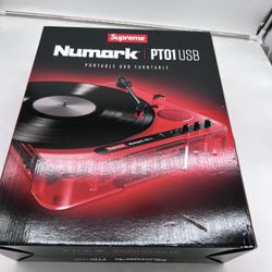 Supreme Numark PT01 Portable Turntable US Plug NEW Red Box Logo DJ